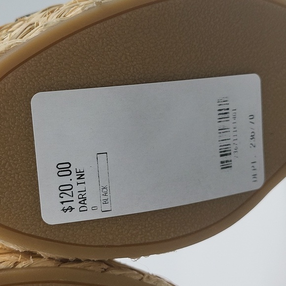 2472- Sam Edelman Darline Wedge Sandals Black Leather Size 9.5 M NWT - Picture 9 of 12